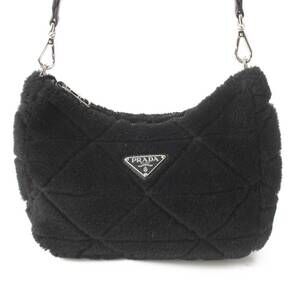 Prada Mouton Black Fur Bag Shoulder